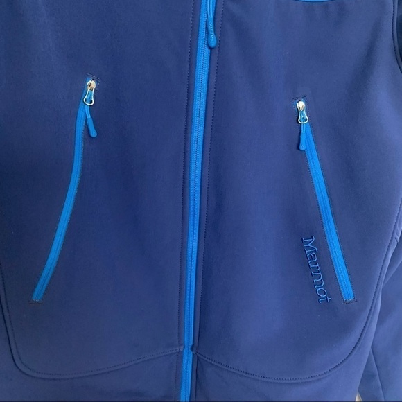 𝅺NWOT MARMOT mens SOFT SHELL JACKET SMALL blue DRICLIME coat - Picture 5 of 14